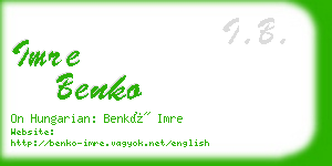 imre benko business card